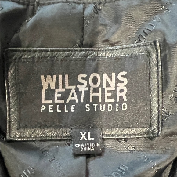 Wilsons Leather Pelle Studio Women's Sleek Black Leather Jacket Sz XL - Picture 5 of 10